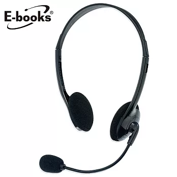 E-books 靈巧頭戴式耳機麥克風 [EPA001]黑色
