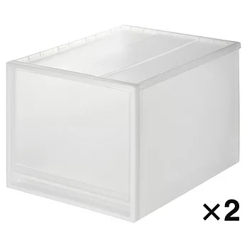 [MUJI 無印良品]PP收納盒/深/2入