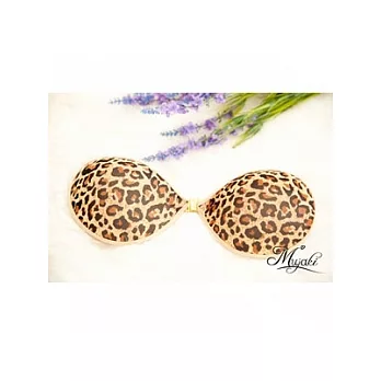 【Mujaki】春光無限~帶鑽豹紋隱形胸罩 (A CUP)