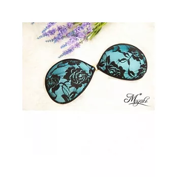 【Mujaki】春光無限~凡爾賽玫瑰隱型胸罩 (湖水藍A CUP)