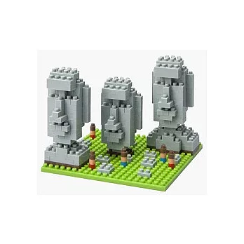 日本河田積木nanoblock系列 NBH-009 復活島巨石像