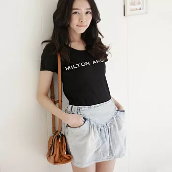 ROSE。完美LOOK淺刷色丹寧牛仔短裙