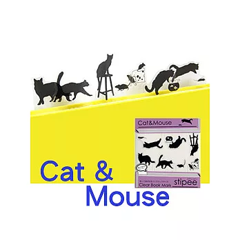 Stipee 造形書籤貼 - Cat＆Mouse 躲貓貓