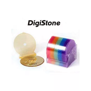 DigiStone 5彩魚型單片超薄5mm 25P軟殼收納盒+收納直立架