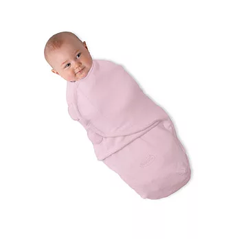 美國 Summer Infant SwaddleMe 嬰兒包巾 【粉紅素色 Microfleece 刷毛絨布厚款, 大號】- 可調式懶人包巾粉紅素色