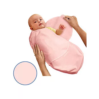 美國 Summer Infant SwaddleMe 嬰兒包巾 【粉紅色 純棉薄款】, 大號 - 可調式懶人包巾粉紅色