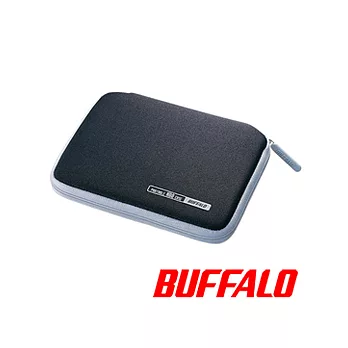 Buffalo 隨身硬碟三層設計保護收納包-黑