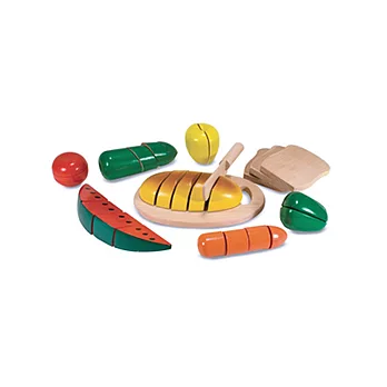 美國 Melissa ＆ Doug木製玩食趣 -【切食物】玩具組 - 學習組合搭配、手眼協調
