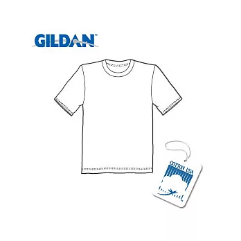 GILDAN 總代理-100%美國棉~圓筒短袖素面T-Shirt ~白色-S號