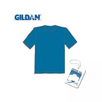 GILDAN 總代理-100%美國棉~ 圓筒短袖素面T-Shirt~寶石藍L號