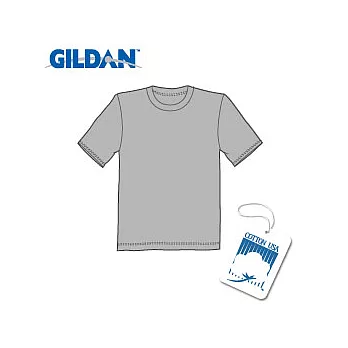 GILDAN 總代理-100%美國棉~ 圓筒短袖素面T-Shirt~中麻灰M號