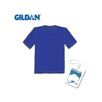 GILDAN 總代理-100%美國棉~ 圓筒短袖素面T-Shirt~寶藍M號
