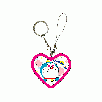 哆啦A夢戀愛心形拼圖鑰匙圈16片