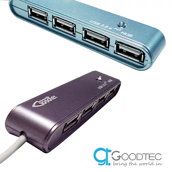 Goodtec 迷你時尚造型 USB 4port Hub (神秘紫)