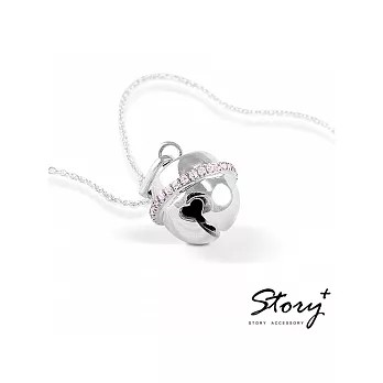 STORY ACCESSORY(故事銀飾)．填言密語系列．傾聽愛語項鍊 (銀色粉鑽版)