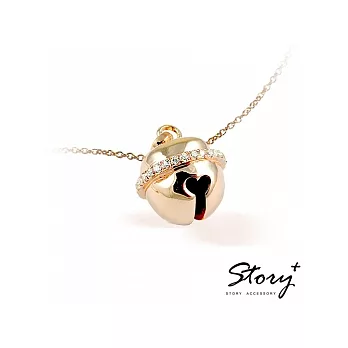 STORY ACCESSORY(故事銀飾)．填言密語系列．傾聽愛語項鍊 (玫瑰金白鑽版)