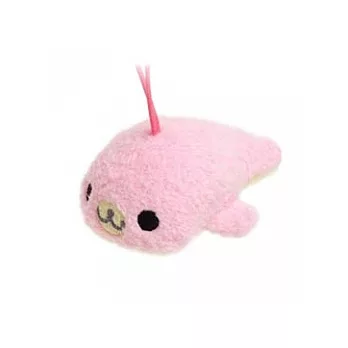 San-X小海豹粉彩絨毛吊飾-粉