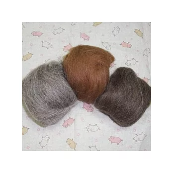 【LLAMA 駱馬毛3色 30g】自然未染色特殊毛