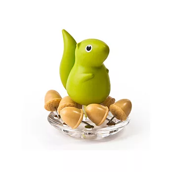 QUALY 松鼠吃核果-大頭針(綠)