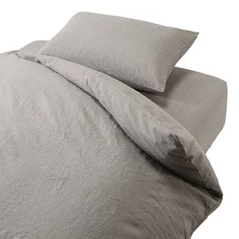 [MUJI 無印良品]柔舒水洗棉枕套/50/棕色