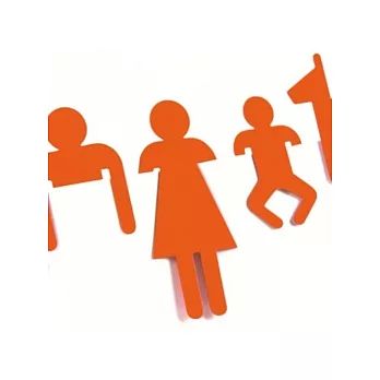 Iconoclasps趣味迴紋針(書籤) / 人型造型(橘色)