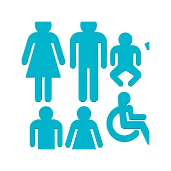 Iconoclasps趣味迴紋針(書籤) / 人型造型(藍色)