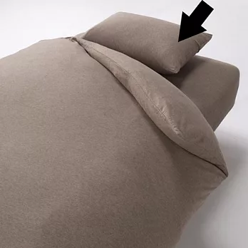 [MUJI 無印良品]新疆棉天竺枕套/50/淺棕