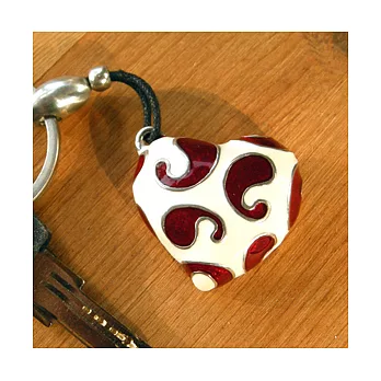 《Dear Deer》時尚真心 白與粉紅 鑰匙圈 經典暢銷款