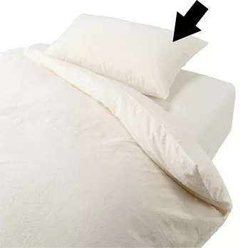 [MUJI 無印良品]柔舒水洗棉枕套/50/原色