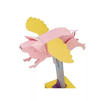 飛天豬創意機械紙模型-飛天豬