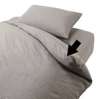 [MUJI 無印良品]柔舒水洗棉被套/Q/棕色