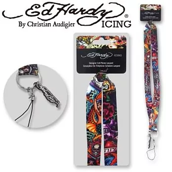 Ed Hardy logo刺青手機吊繩