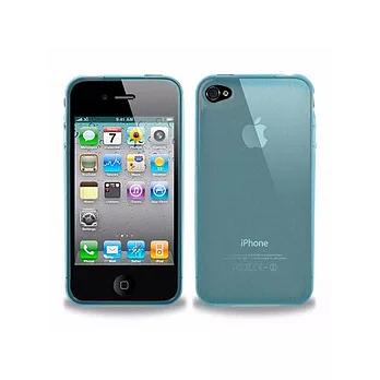 iPhone4專用 TPU清水保護套《水藍色》