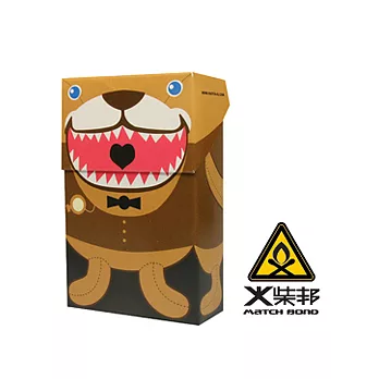 火柴邦-隨身筆記本-紳士熊咖啡色