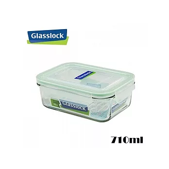 韓國【GlassLock】強化玻璃微波保鮮盒-長方型(710ML)-超級熱賣便當款