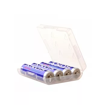 3 號 電池 4入裝收納盒/白透明色/台灣製造 X 5 個