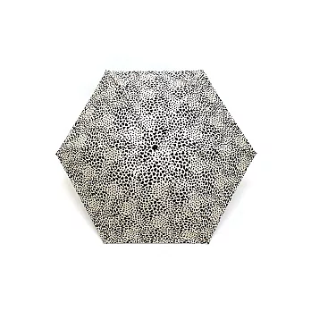 【La’ Petty a’ Loup三隻小熊】PUNK 豹紋 愛心銀膠傘(黑)