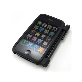 ray-out iPhone3GS 附觸控筆矽膠套 黑(RT-P2C1-B)
