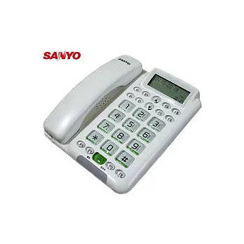 SANYO 全免持擴音對講有線電話機_珍珠白(TEL-011)