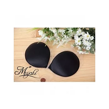 【Mujaki】春光無限~素面黑色隱型胸罩 (A CUP)