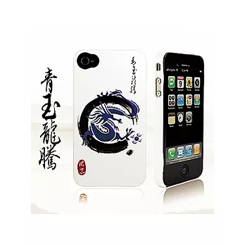 Ur Pin iPhone4 崁入式保護殼(青花系列-青玉龍騰)+送螢幕保護貼