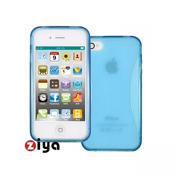 iPhone 4 水漾保護套-心機曲線-清新藍