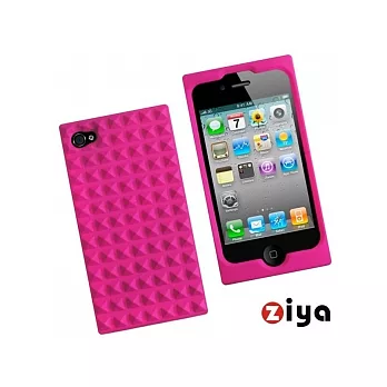 iPhone 4 矽膠保護套-按摩刺蝟-輕粉紅