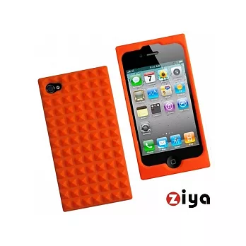 iPhone 4 矽膠保護套-按摩刺蝟-俏皮橘