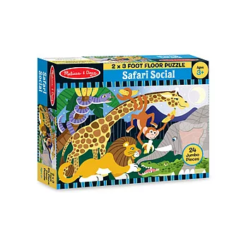 美國 Melissa & Doug 大型地板拼圖 - 可愛動物園【24 片】