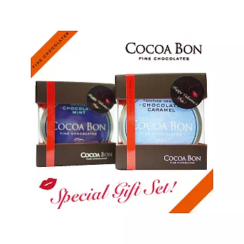 COCOA BON巧克力 情人節限量禮盒/大溪地焦糖+脆皮薄荷
