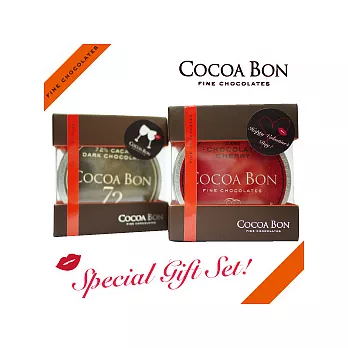 COCOA BON巧克力 精選禮盒/72%純黑巧+櫻桃果肉