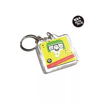 奶泡方塊匙圈-wish