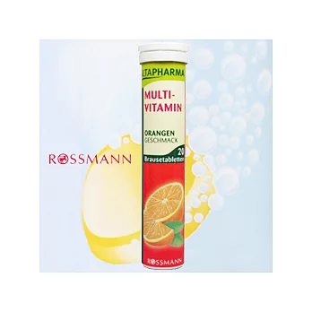 《德國Rossmann》綜合維他命發泡錠 - 柳橙口味(20錠)