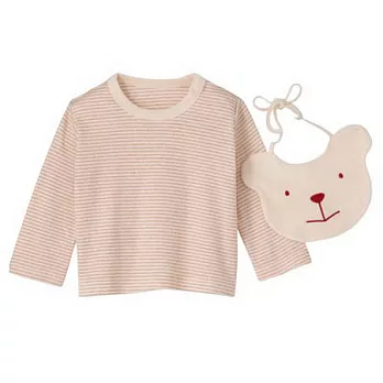 [MUJI 無印良品]嬰兒有機棉禮盒/長袖T/圍兜